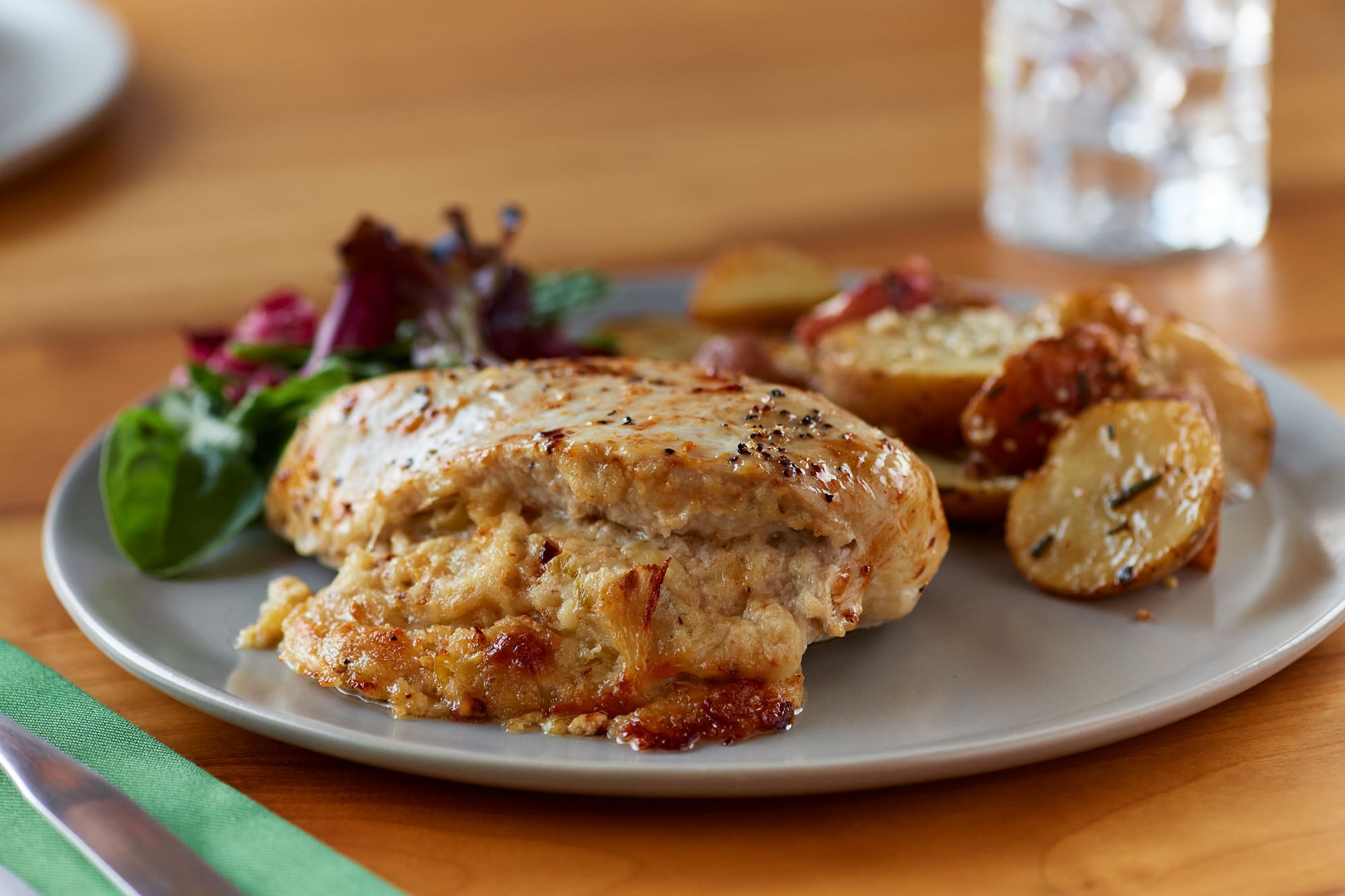 Roasted Chicken Breast Stuffed with Artichoke Jalapeño & Parmesan Dip