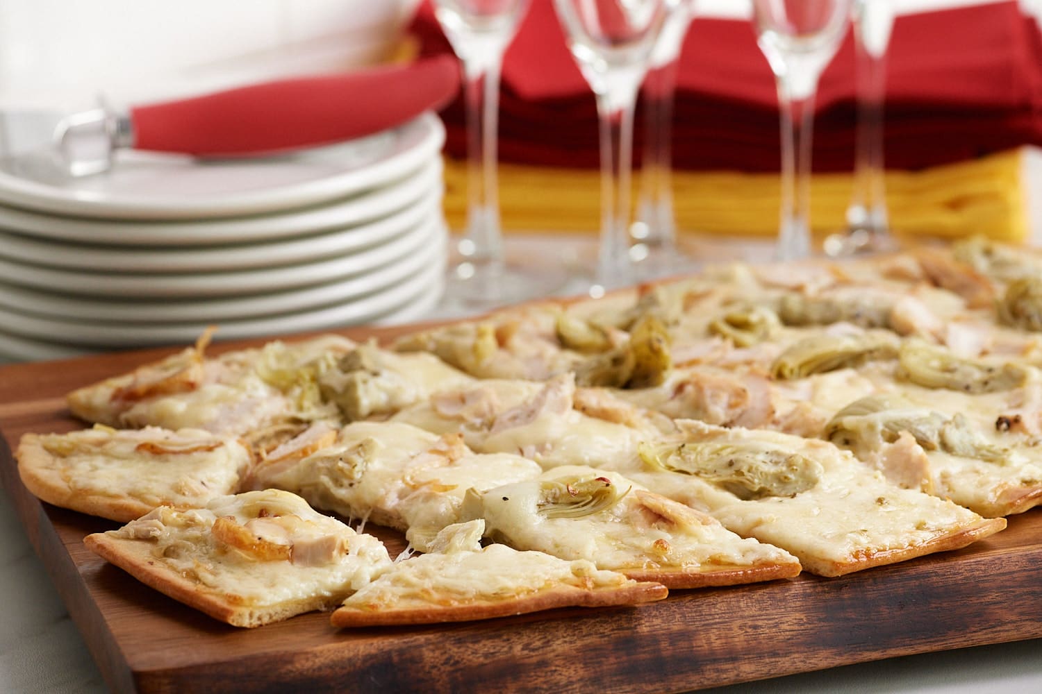 Chicken and Artichoke Flat Bread