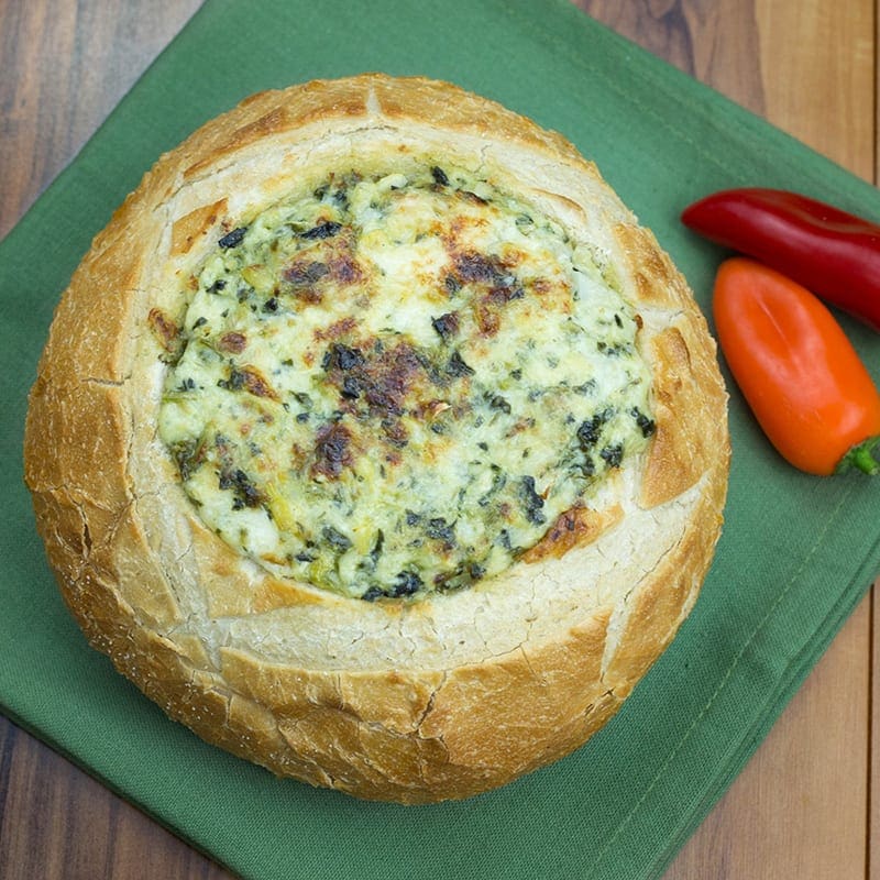 Spinach, Artichoke & Parmesan Bread Bowl