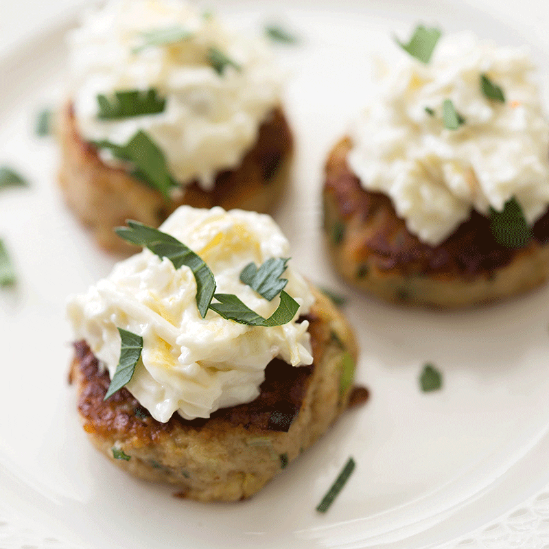 Artichoke Jalapeño & Parmesan Crab Cakes